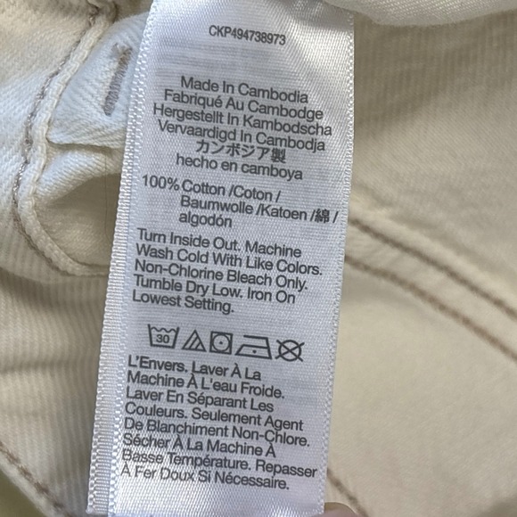 MADEWELL Darted Barrel-Leg Jean White Women Size 25P Smart Casual Everyday Denim - Picture 16 of 16